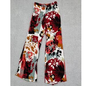 Thread Story Women's Pink Multicolor Botanical Print Pants Size S #58512